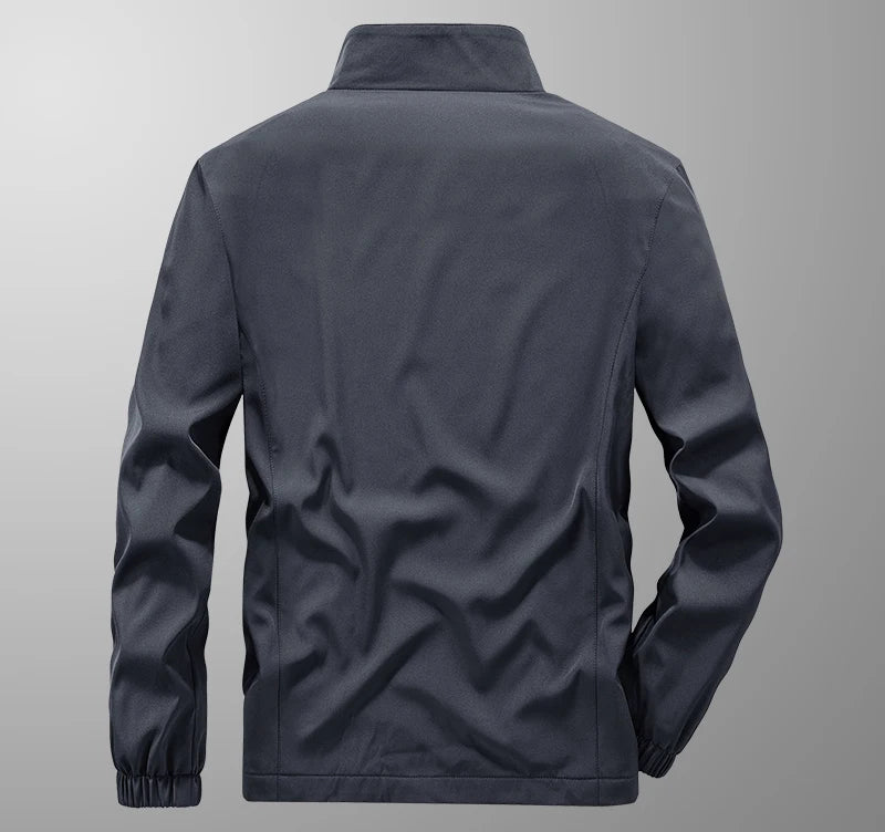 Men's Spring Autumn Lightweight Varsity Jacket Windbreaker Bomber Jacket Windproof Gym Sport Hiking Fishing Camping Coat Outwear