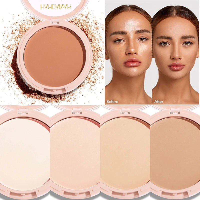24 Hour Oil Control Pressed Powder Natural Matte Brighten Lasting