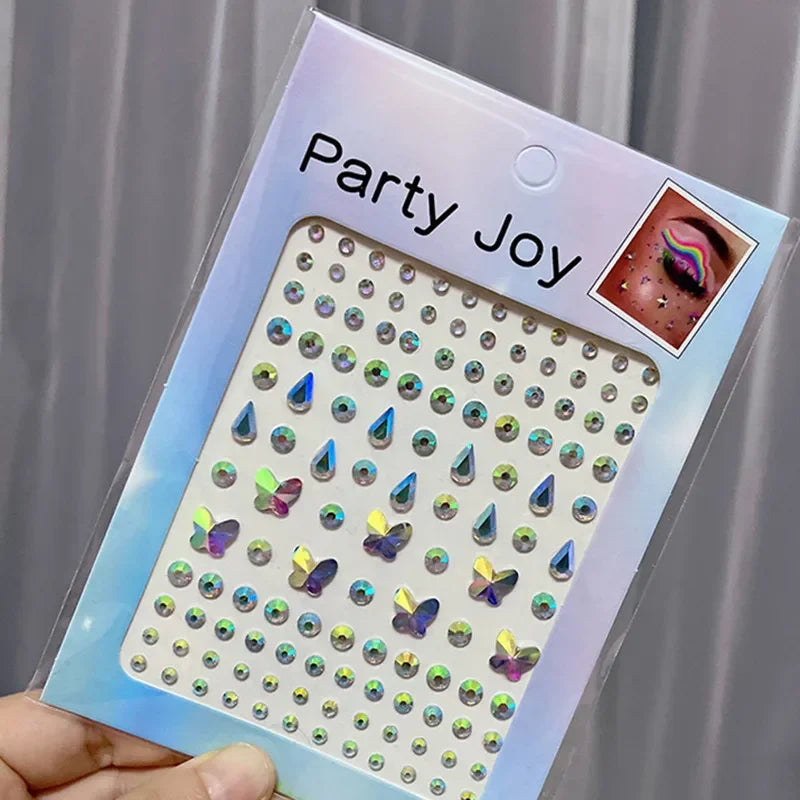 Glitter Face Jewelry Sticker Face Jewels Diamond Makeup Art Eyeliner Temporary Tattoo Party Bady Makeup Tools Eye Rhinestones