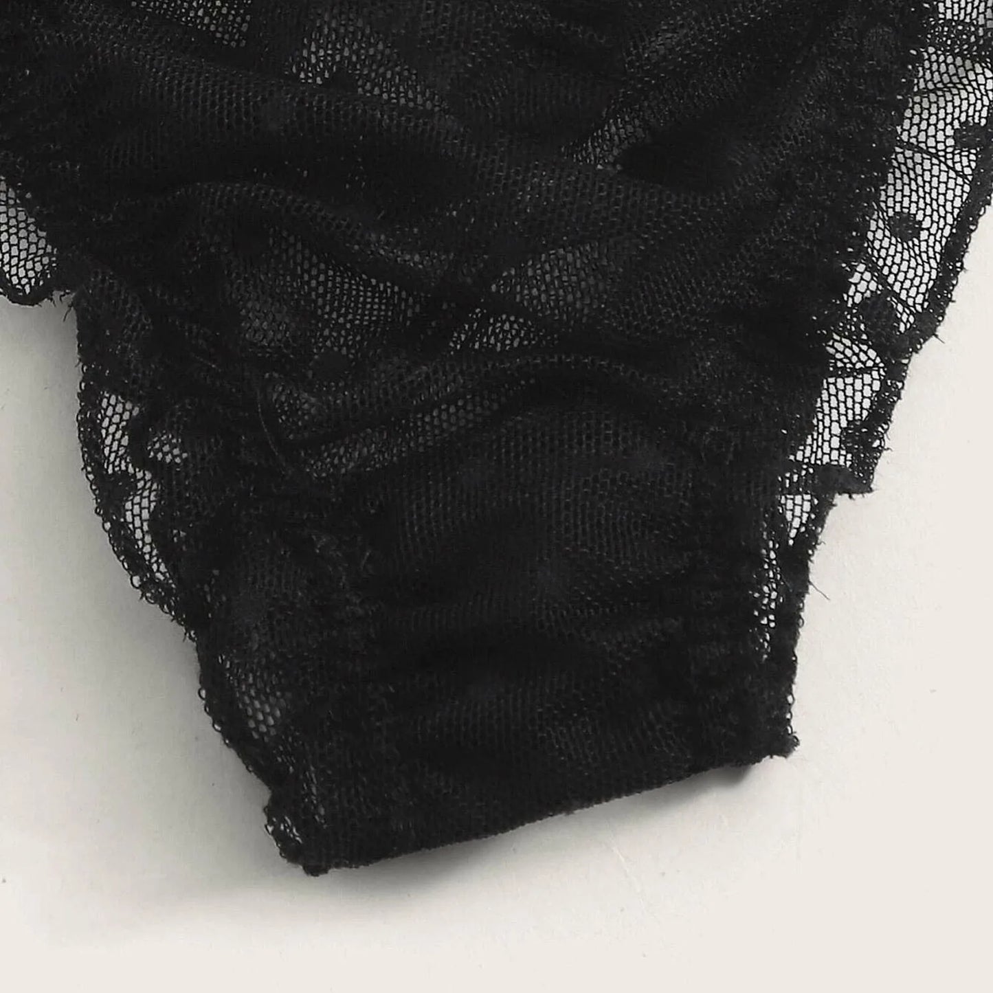 Female Underwear Sexy lingerie Set For Women Plus Size Dot Mesh Lace Wireless Bra Sexy Bandage Lingerie Thong Set Underwear