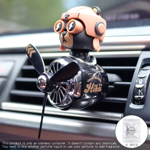 Odorless DIY perfume ornament airplane pilot bear car air freshener