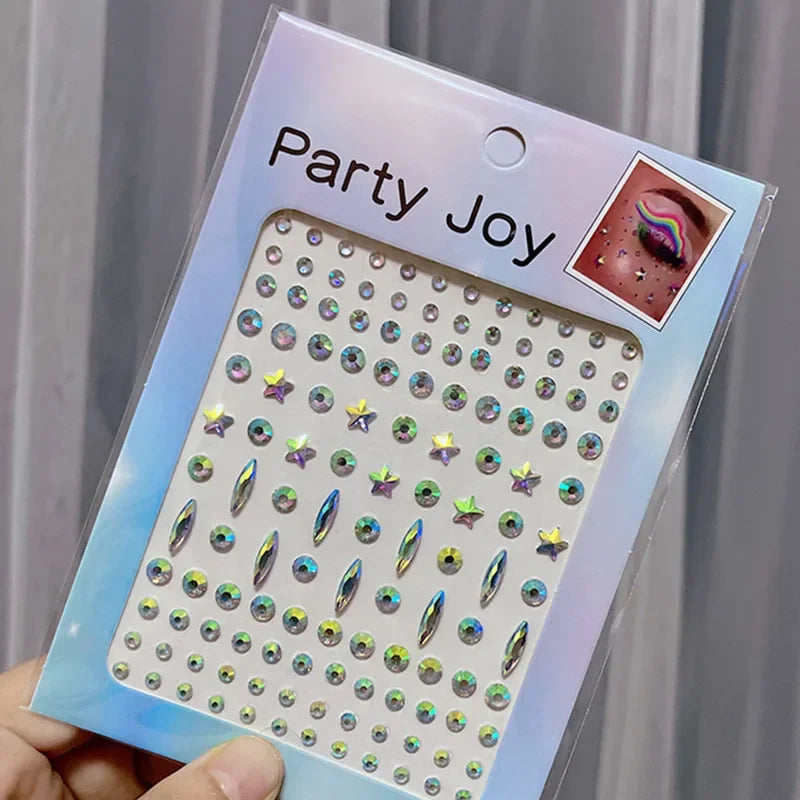 Glitter Face Jewelry Sticker Face Jewels Diamond Makeup Art Eyeliner Temporary Tattoo Party Bady Makeup Tools Eye Rhinestones