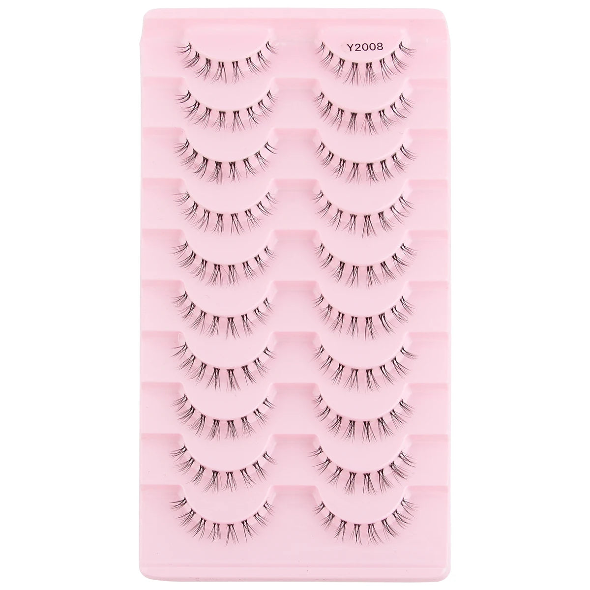 10 Pairs Faux Mink Eyelashes Handmade Natural False Eyelashes Soft Cross Messy Eye 3D Curly Eyelashes Extension Makeup Tools