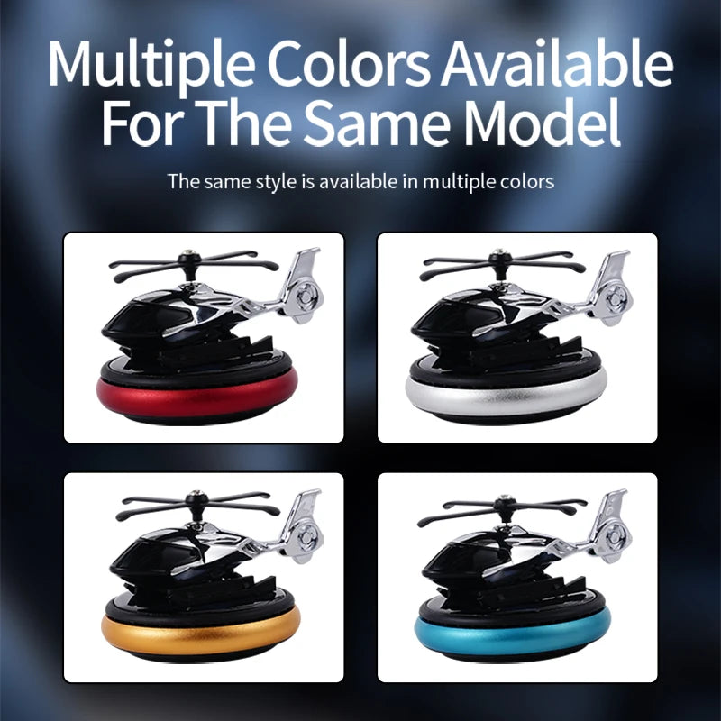 DIY Perfume Odorless car ornaments solar powered rotating helicopter