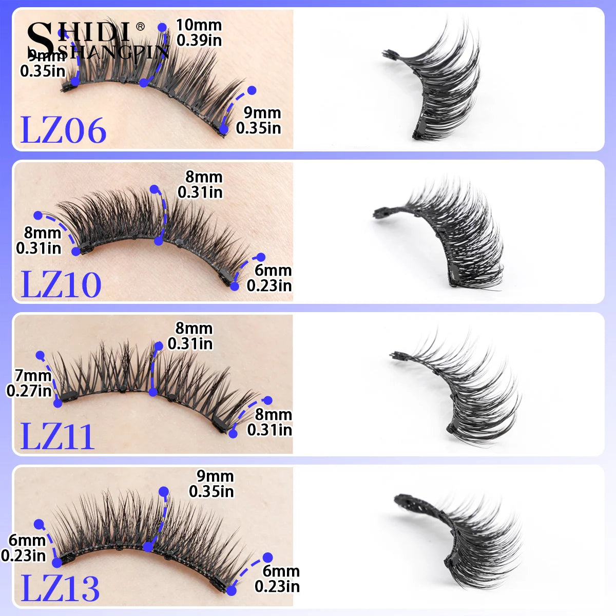 1 Pair Magnetic False Eyelashes Handmade 3D Natural False Eyelashes Reusable Magnetic Eyelashes Tweezers Set Makeup Tools