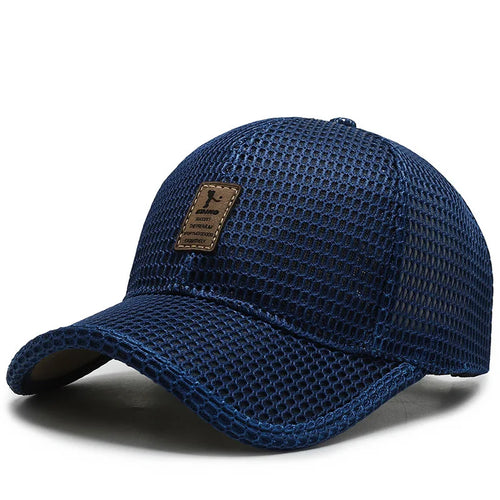 Men'S New Fashion Baseball Cap Summer Breathable Full Net Shade