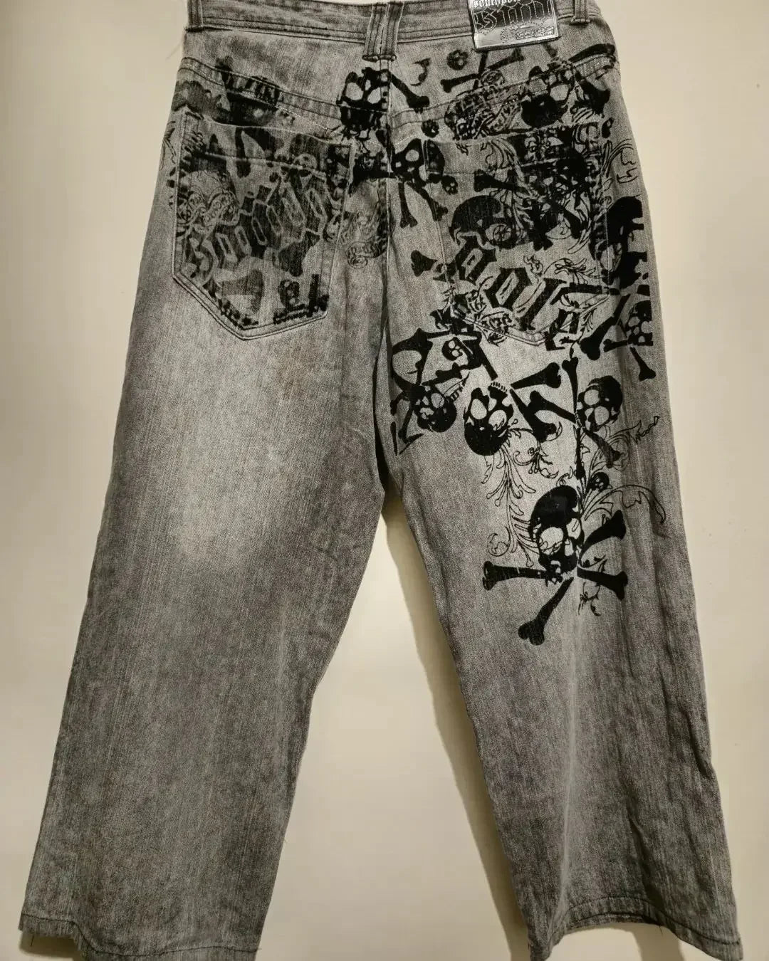 Y2K American Trendy Jeans Retro Gothic Graphic Embroidery Loose men s Jeans Harajuku Hip Hop Street Wide Leg Jeans Pants
