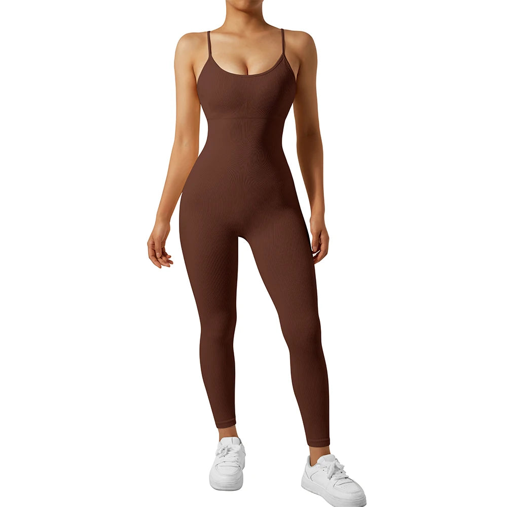 Women Bodysuit Jumpsuit All Season Romper Overalls Sportswear Fashion Streetwear Overalls One Piece Fitness Sports Bodysuits