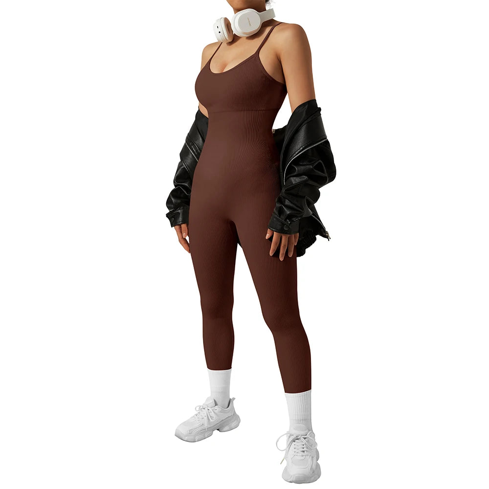 Women Bodysuit Jumpsuit All Season Romper Overalls Sportswear Fashion Streetwear Overalls One Piece Fitness Sports Bodysuits
