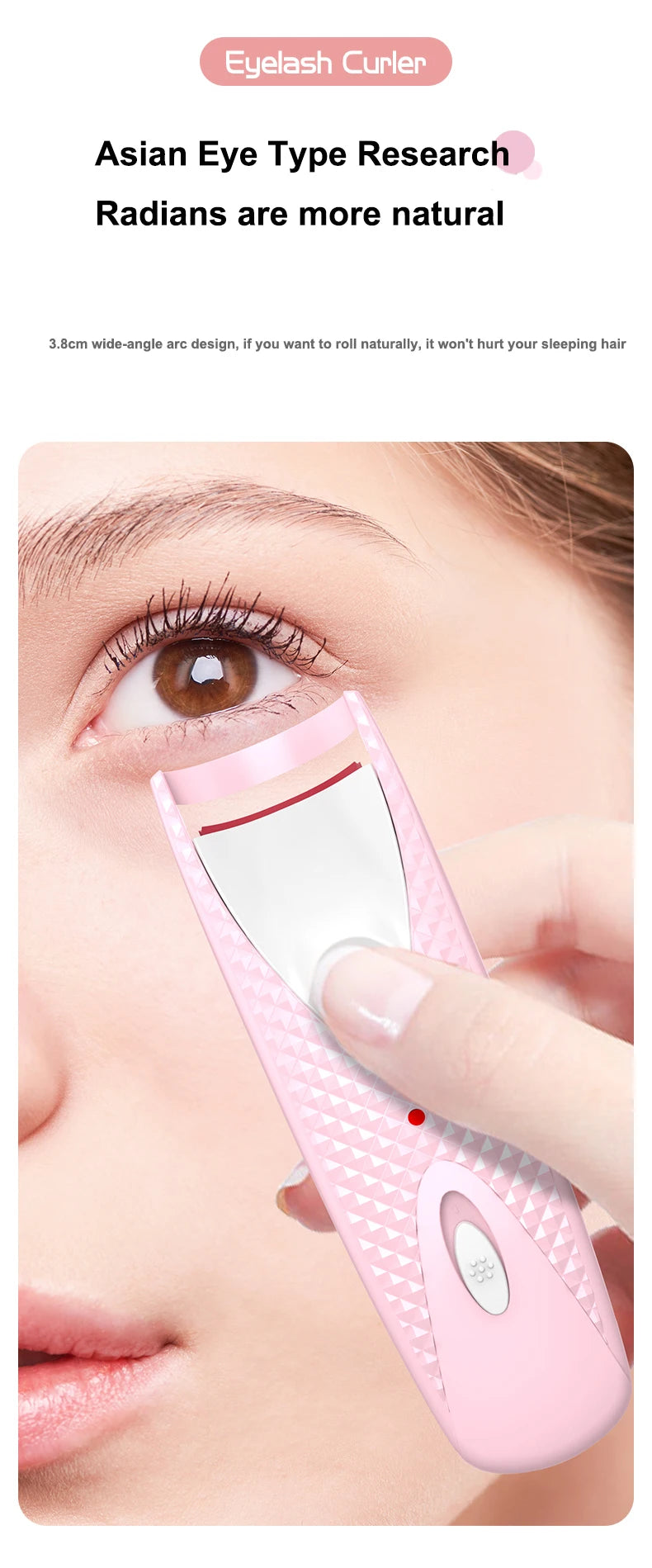 Portable Electric Heated Eyelash Modeler, Heated Eye Lash, Durable, Curls, Thermal Curler, Makeup Tools