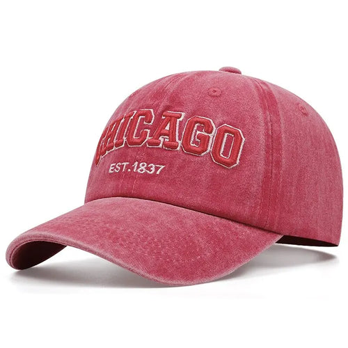 New Letter CHICAGO Baseball Cap Men Women Spring Summer Cotton Unisex
