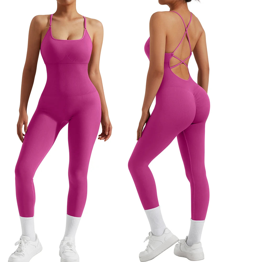 Women Bodysuit Jumpsuit All Season Romper Overalls Sportswear Fashion Streetwear Overalls One Piece Fitness Sports Bodysuits