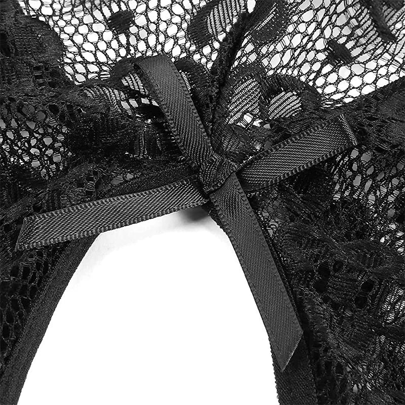 2024 Sexy Lingerie Woman Lace Transparent Underwear V Open Lace Brief bodysuit Delicate Bra Kit Push Up Breves Sets Erotic Bra