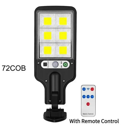 72/108 COB Sensor Solar Lights Outdoor LED Street Garden Solar Lamps