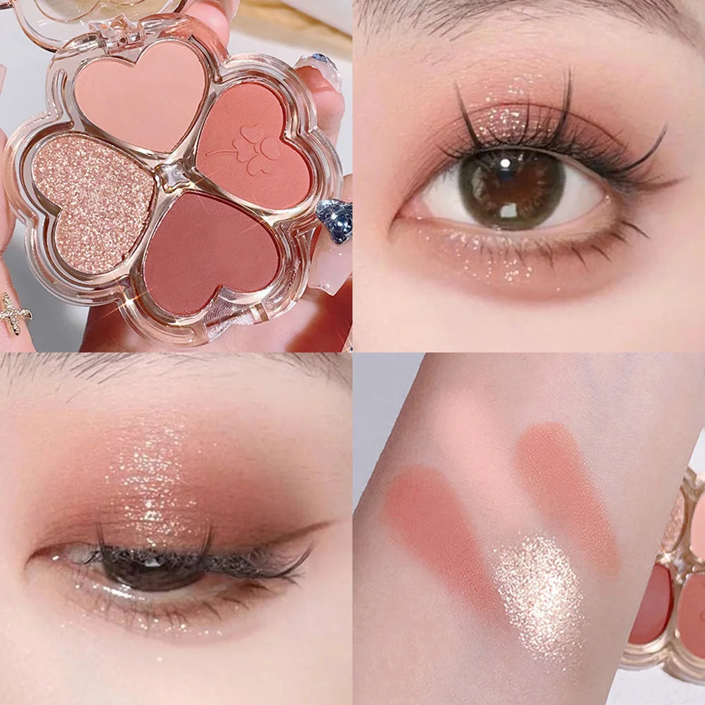 4 Color Eyeshadow Palette Cosmetics Pearly Eye Shadow Palettes Eyes