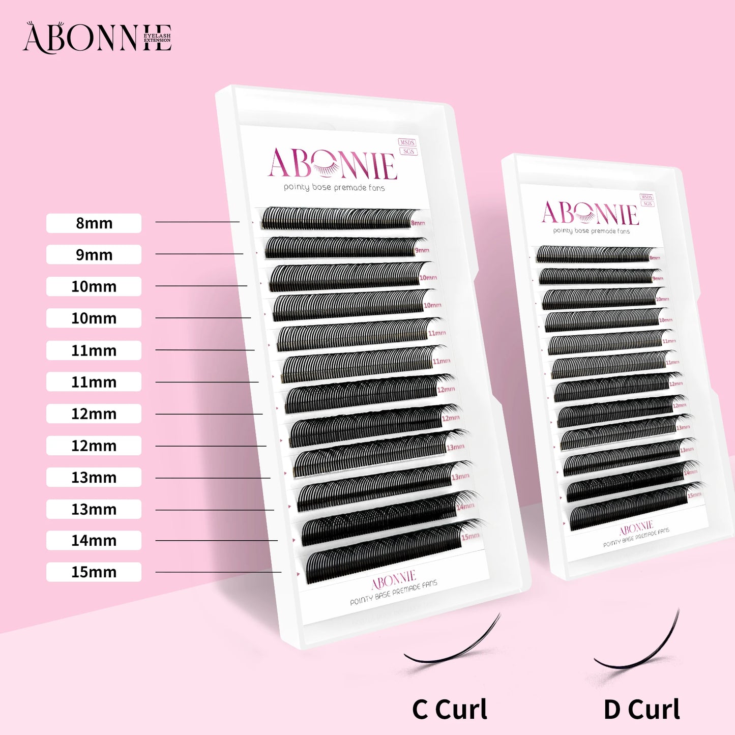 Abonnie 5D Flower Lashes Spikes Eyelash Extensions Fluffy Volume Fans
