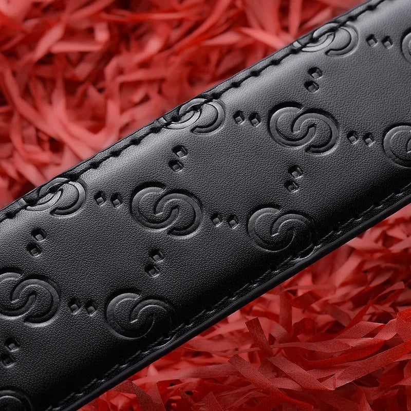 Fashionable Business Men's Belt Luxury Alloy Buckle Belt High Quality