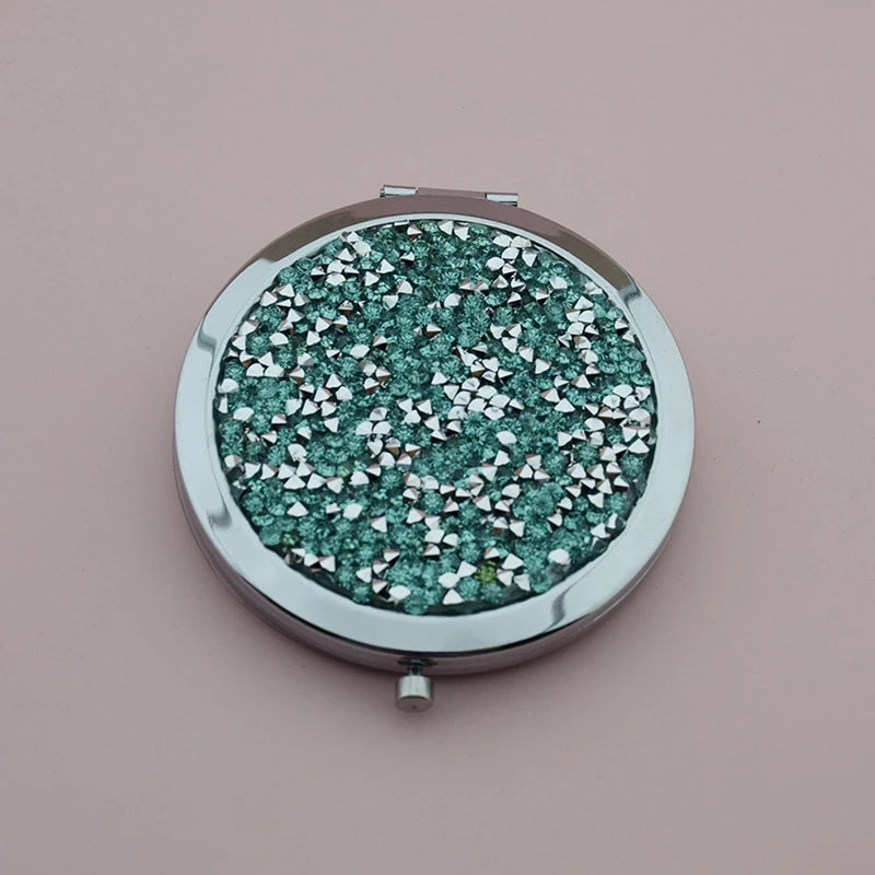 Compact Mirror Travel Exquisite Makeup Tools Round Portable Folding Makeup Mirror Put In Pocket Double-sided Mirror