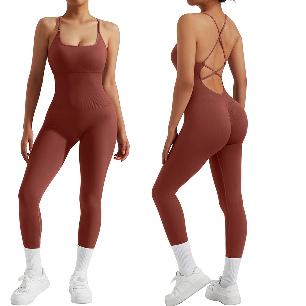Women Bodysuit Jumpsuit All Season Romper Overalls Sportswear Fashion Streetwear Overalls One Piece Fitness Sports Bodysuits