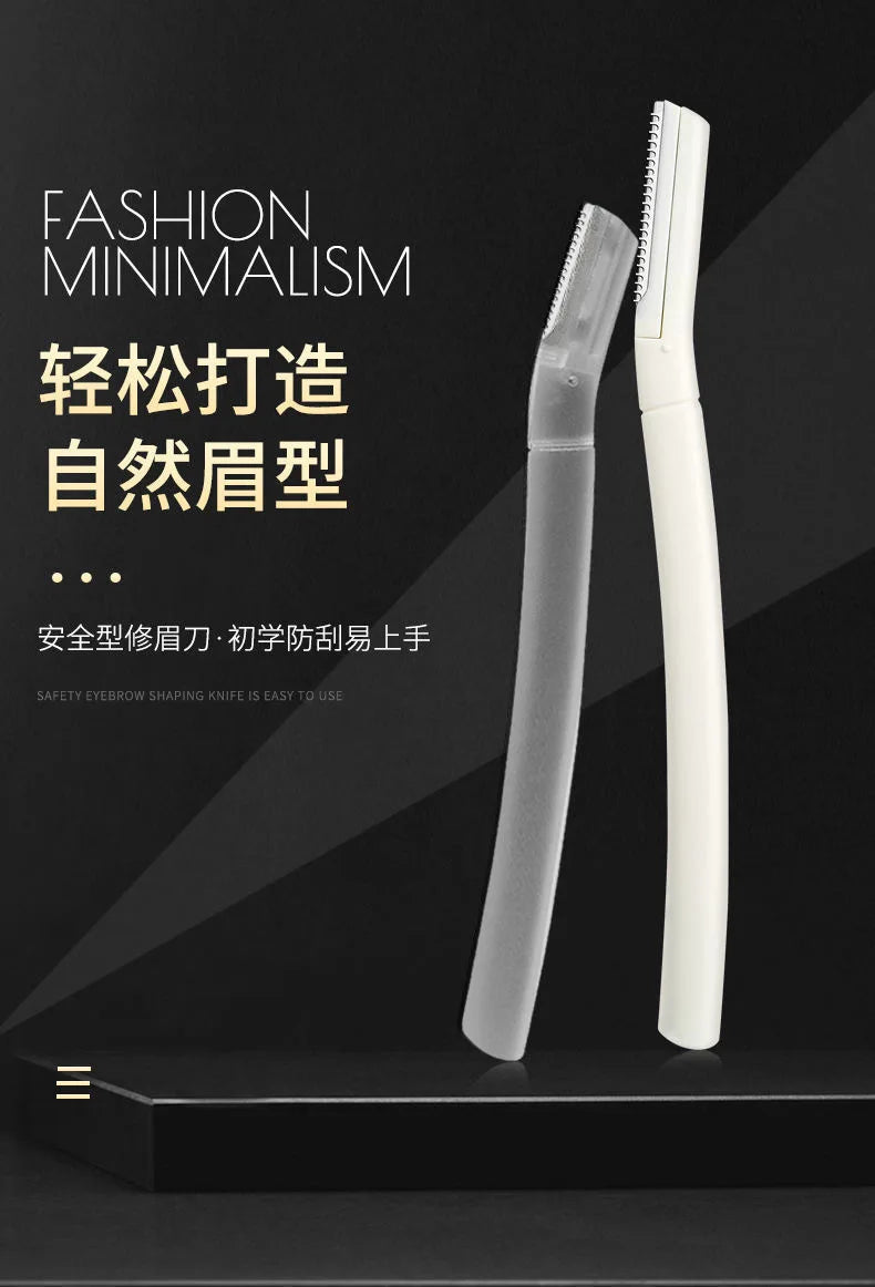 Safe Eyebrow Trimmer Makeup Products Stainless Steel Eyebrow Scissors with Comb Hair Removal Shaver Eyebrow Shaping Makeup Tools
