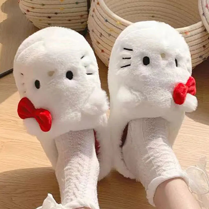 Sanrio Hellokitty Plush Slippers
