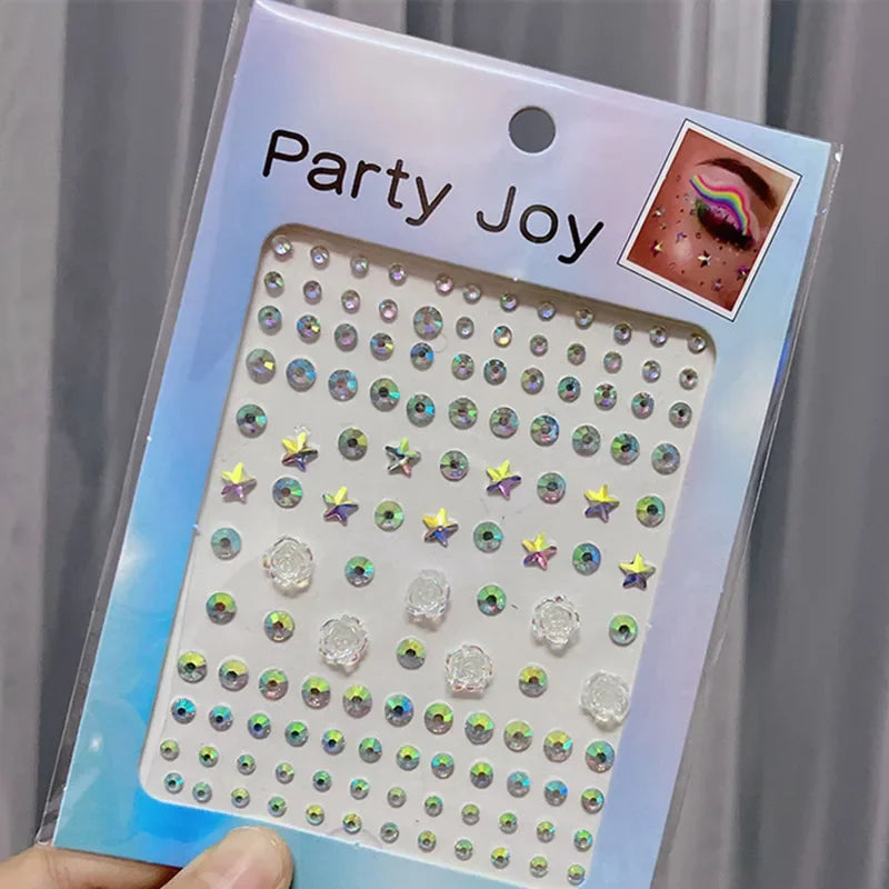 Glitter Face Jewelry Sticker Face Jewels Diamond Makeup Art Eyeliner Temporary Tattoo Party Bady Makeup Tools Eye Rhinestones