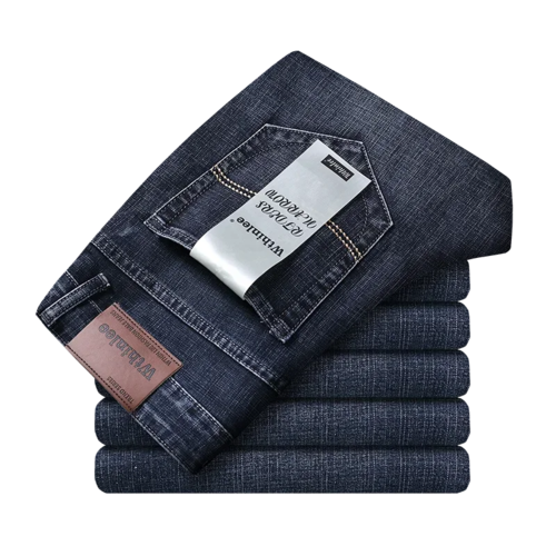 2025 Fashion Four Seasons Classic Blue Black Work Denim Trousers