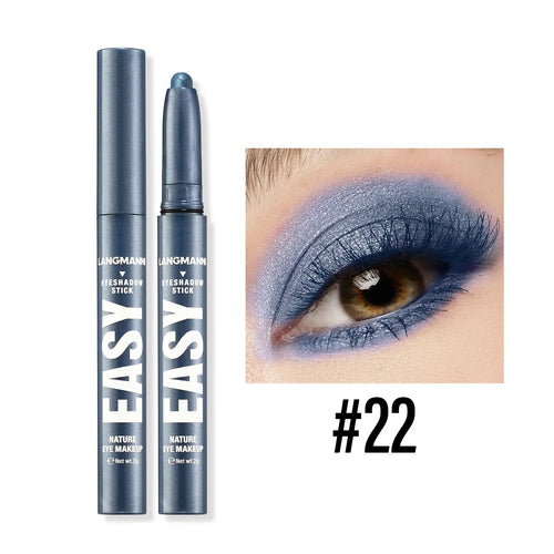 Metallic Pearlescent Eye Shadow Stick Shimmer Blue Eyeshadow Cream