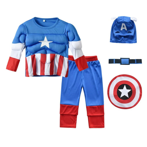 MINISO Superhero Hulk Captain America Cosplay Costume Boy Girl Clothes