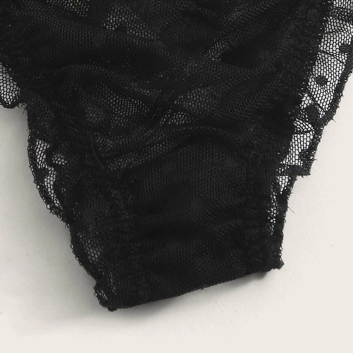 Female Underwear Sexy lingerie Set For Women Plus Size Dot Mesh Lace Wireless Bra Sexy Bandage Lingerie Thong Set Underwear