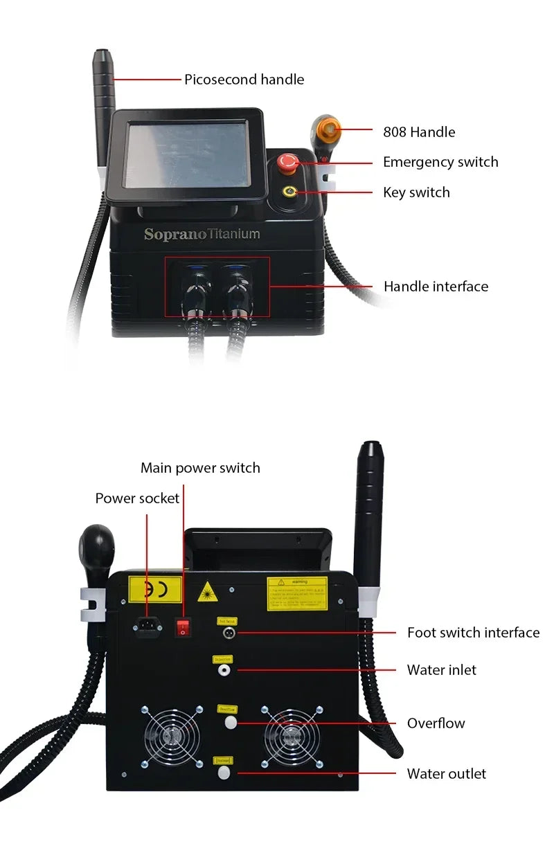 2025 Picosecond laser 3500W diode laser hair removal tattoo removal machine Chloasma Machine Painless Laser Tattoo Removal
