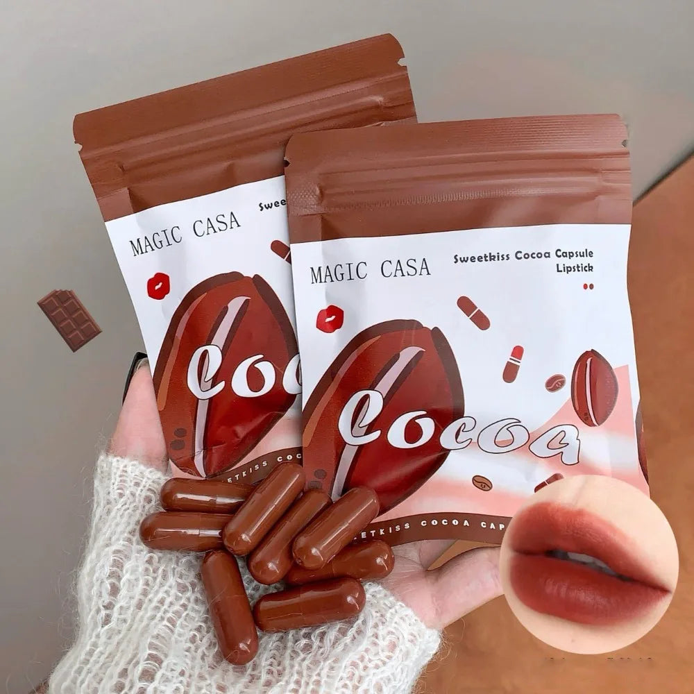 10 Colors Coco Capsule Lipstick Set Velvet Matte Waterproof Lip Glaze