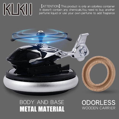 DIY Perfume Odorless car ornaments solar powered rotating helicopter