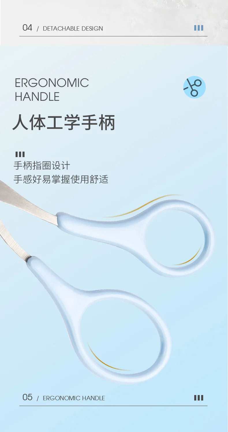 Safe Eyebrow Trimmer Makeup Products Stainless Steel Eyebrow Scissors with Comb Hair Removal Shaver Eyebrow Shaping Makeup Tools
