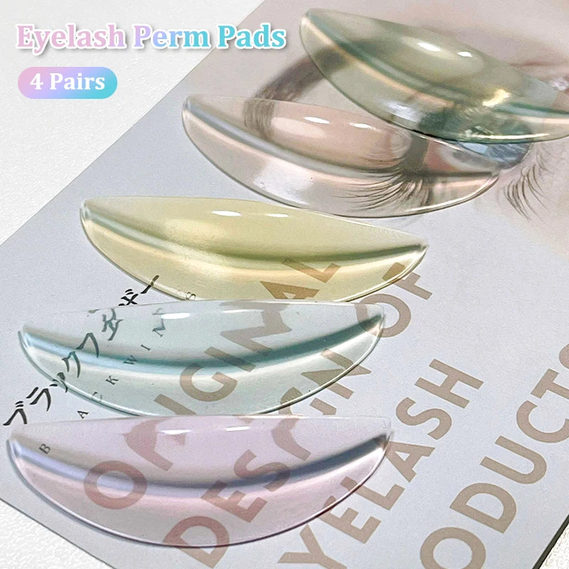 4 Pairs Of Silicone Eyelash Perm Pad Lifting Lashes Rods Shield L Warped Eyelash Curler Accessories Applicator Makeup Tools