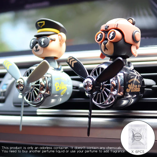 DIY perfume Odorless ornament plane pilot bear car air fresheners