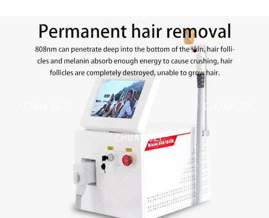 3000W 3 Wavelength 808 Diode Laser Hair Removal Machine Ice Titanium Permanent Painless Physical Body Care Depilation Epilator