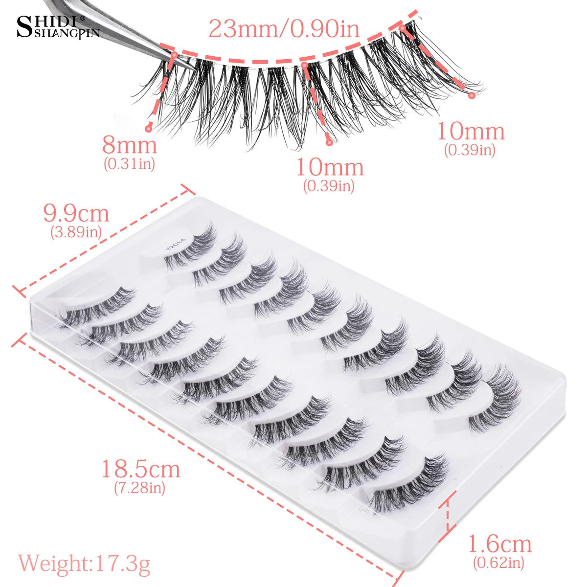 10 Pairs Faux Mink Eyelashes Handmade Natural False Eyelashes Soft Cross Messy Eye 3D Curly Eyelashes Extension Makeup Tools