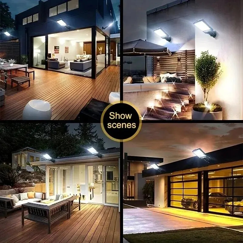 72/108 COB Sensor Solar Lights Outdoor LED Street Garden Solar Lamps