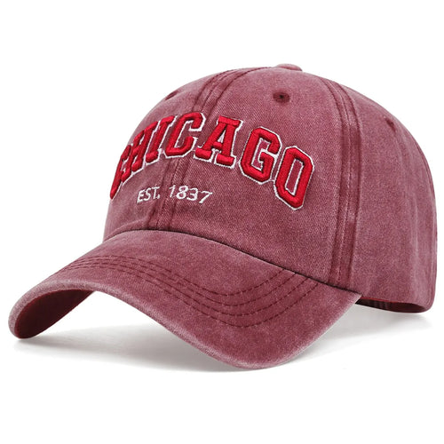 New Letter CHICAGO Baseball Cap Men Women Spring Summer Cotton Unisex