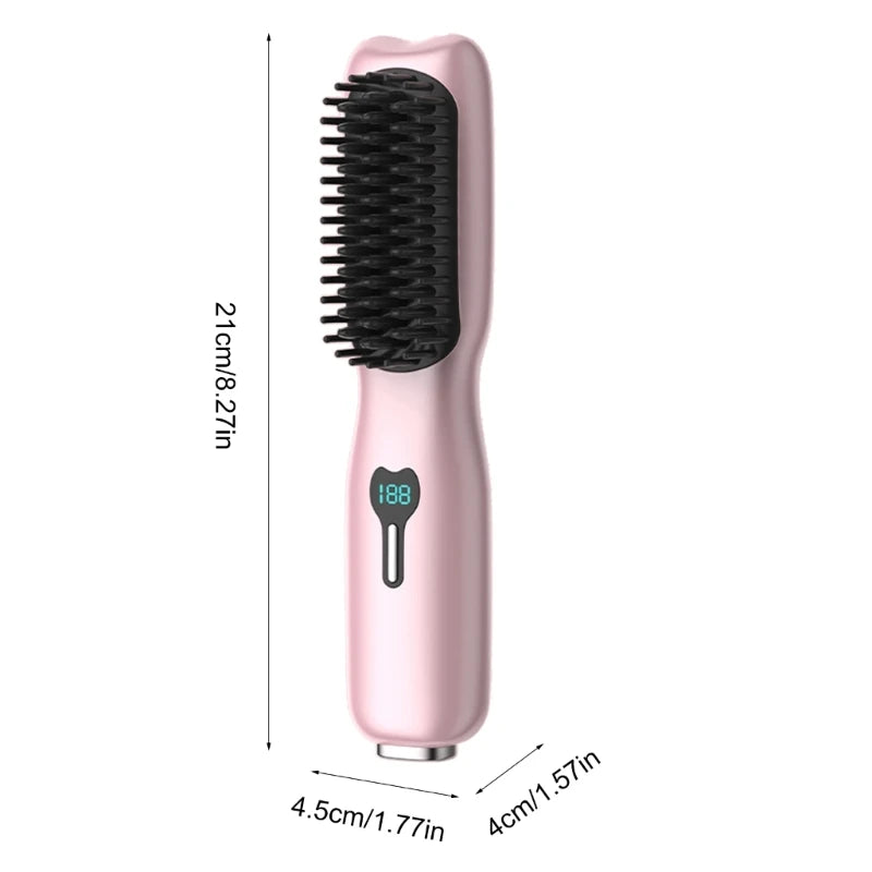 Cordless Hair Straightener Brush Hair Straightener Comb Mini Portable