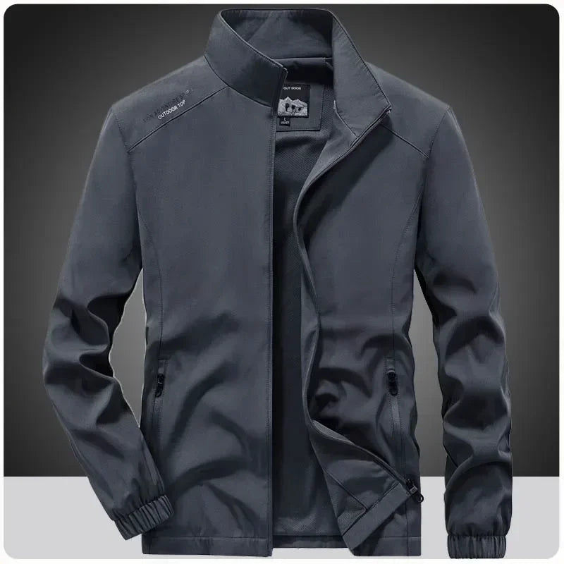 Men's Spring Autumn Lightweight Varsity Jacket Windbreaker Bomber Jacket Windproof Gym Sport Hiking Fishing Camping Coat Outwear