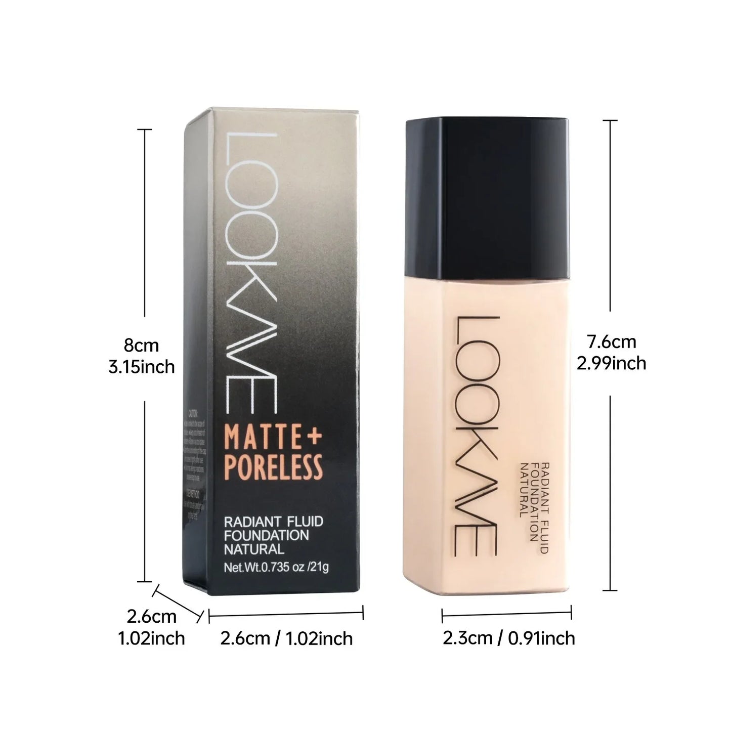 Breathable Matte Foundation Natural Nude Wheat Long Lasting
