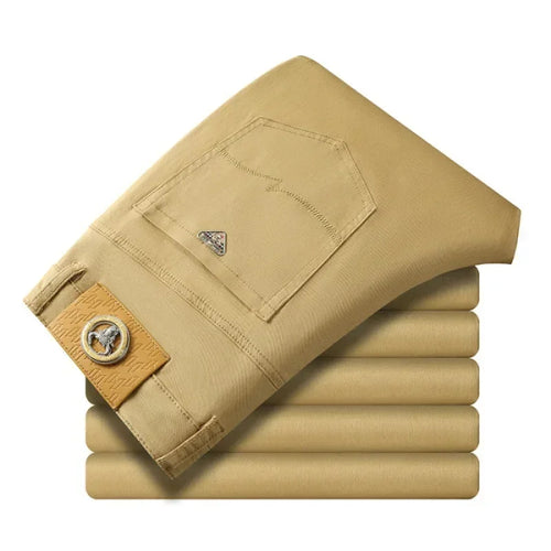 Seven-Color Stretch Jean Men's Trendy Wild Simple 97% Cotton High-End