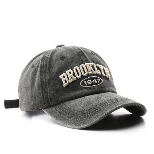 Retro brooklyn Letter Embroidery Baseball Caps Spring Summer Men Women