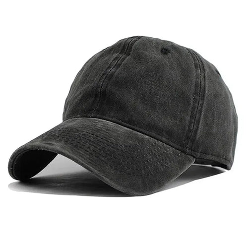 Unisex Baseball Cap Vintage Washed Cotton Fits Men Women Washed Denim