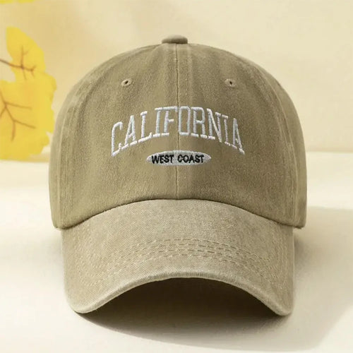 Cotton Retro Vintage Baseball Cap Men Women Denim Embroidered Letters
