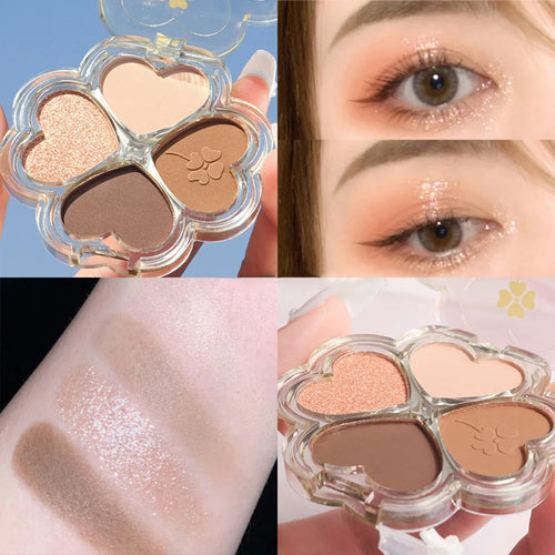 4 Color Eyeshadow Palette Cosmetics Pearly Eye Shadow Palettes Eyes