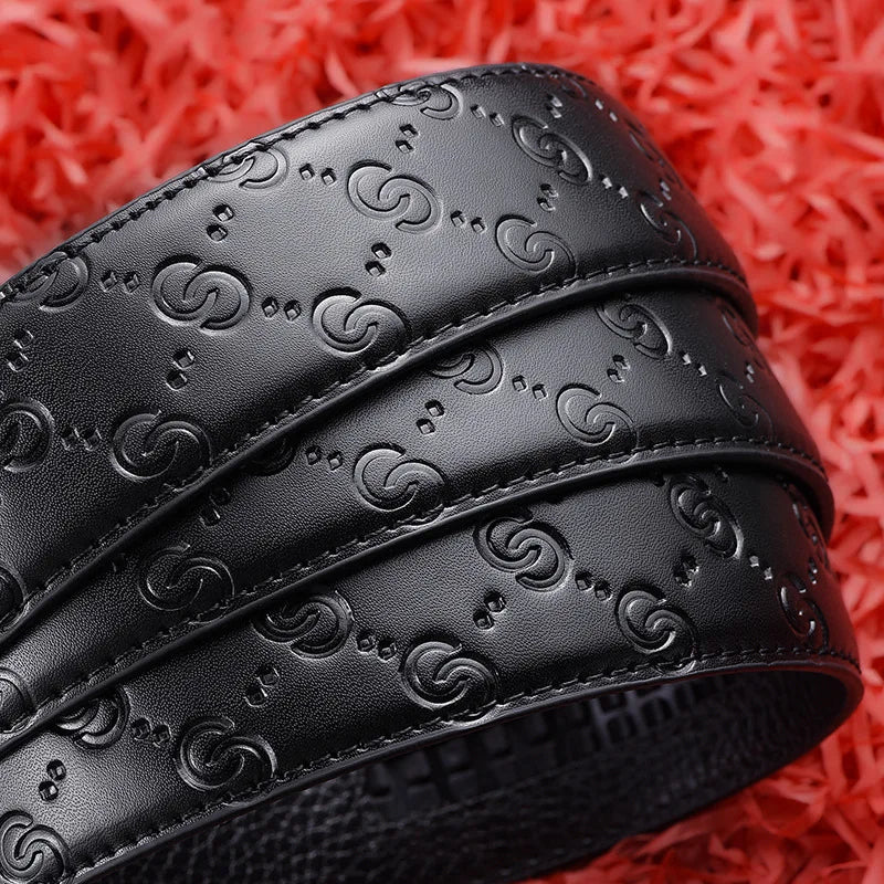 Fashionable Business Men's Belt Luxury Alloy Buckle Belt High Quality