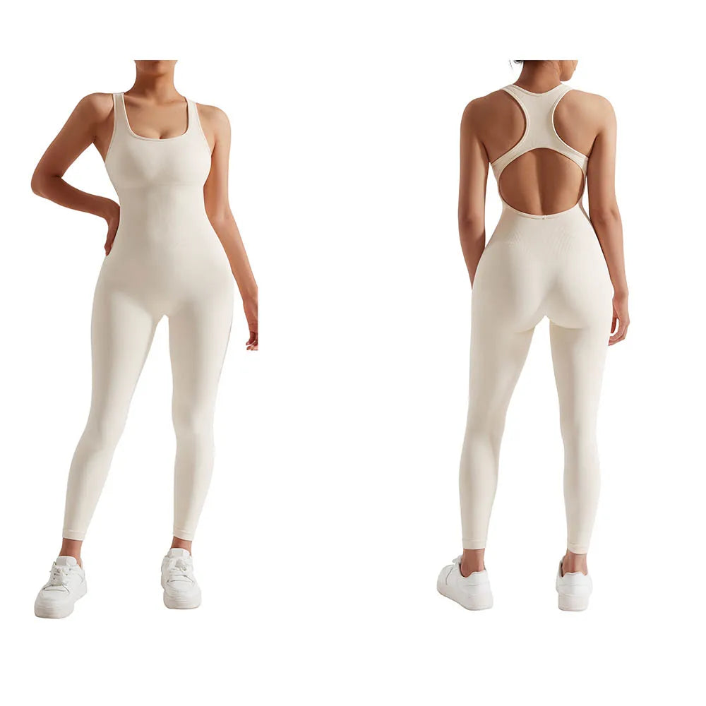 Women Bodysuit Jumpsuit All Season Romper Overalls Sportswear Fashion Streetwear Overalls One Piece Fitness Sports Bodysuits